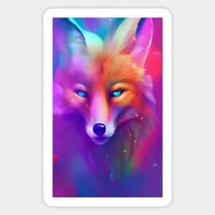 Colorful Fox Sticker